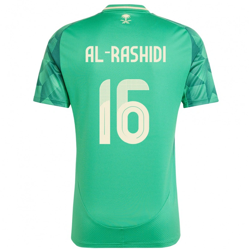 Danxen Kinder Saudi-Arabien Mohammed Al Rashidi #16 Grün Heimtrikot Trikot 24-26 T-Shirt