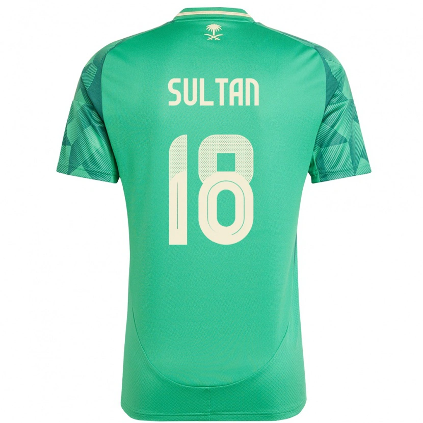Danxen Kinder Saudi-Arabien Qasim Sultan #18 Grün Heimtrikot Trikot 24-26 T-Shirt
