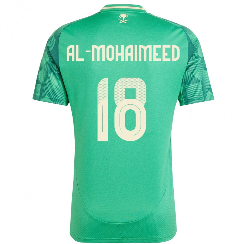 Danxen Kinder Saudi-Arabien Samer Al Mohaimeed #18 Grün Heimtrikot Trikot 24-26 T-Shirt