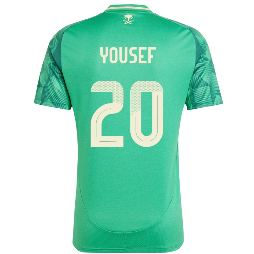 Danxen Kinder Saudi-Arabien Fares Yousef #20 Grün Heimtrikot Trikot 24-26 T-Shirt