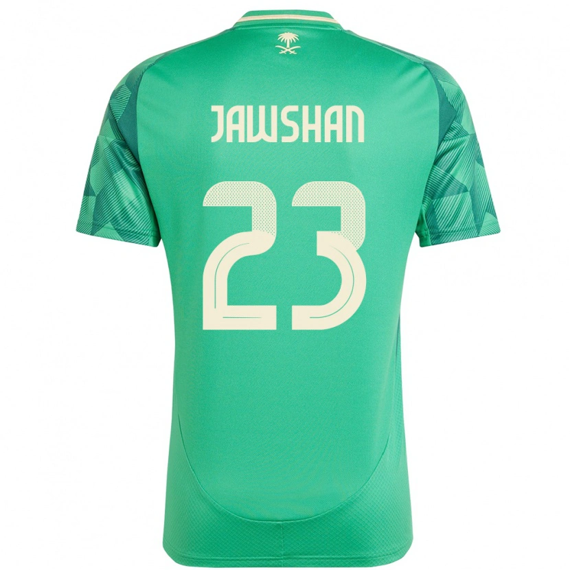 Danxen Kinder Saudi-Arabien Yazeed Jawshan #23 Grün Heimtrikot Trikot 24-26 T-Shirt