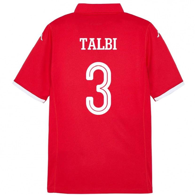 Danxen Kinder Tunesien Montassar Talbi #3 Rot Heimtrikot Trikot 24-26 T-Shirt