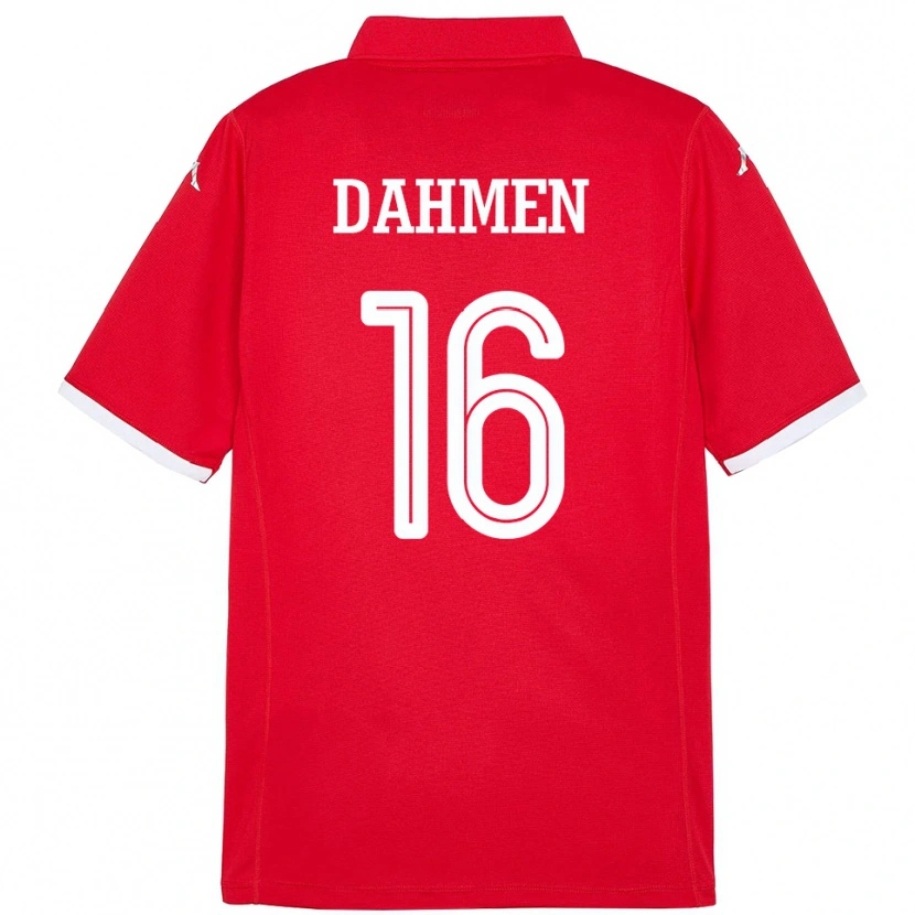 Danxen Kinder Tunesien Aymen Dahmen #16 Rot Heimtrikot Trikot 24-26 T-Shirt