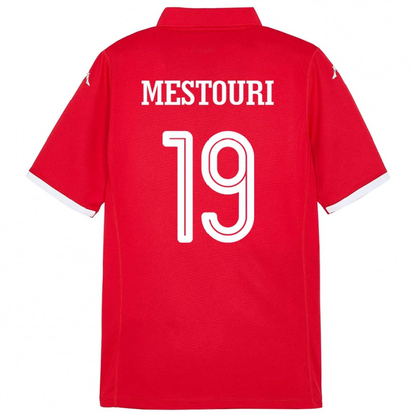 Danxen Kinder Tunesien Hazem Mestouri #19 Rot Heimtrikot Trikot 24-26 T-Shirt