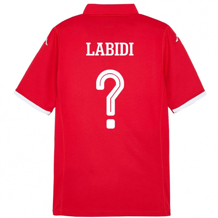 Danxen Kinder Tunesien Ahmed Labidi #0 Rot Heimtrikot Trikot 24-26 T-Shirt