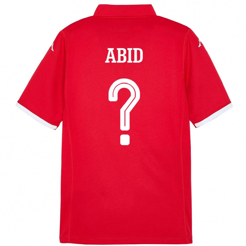 Danxen Kinder Tunesien Oussama Abid #0 Rot Heimtrikot Trikot 24-26 T-Shirt