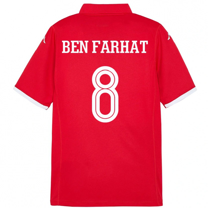 Danxen Kinder Tunesien Louey Ben Farhat #8 Rot Heimtrikot Trikot 24-26 T-Shirt
