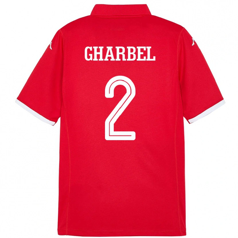 Danxen Kinder Tunesien Mahmoud Gharbel #2 Rot Heimtrikot Trikot 24-26 T-Shirt