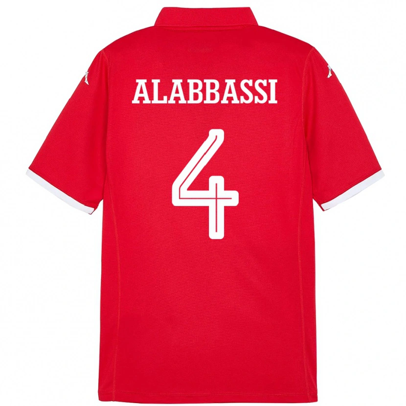 Danxen Kinder Tunesien Chaima Alabbassi #4 Rot Heimtrikot Trikot 24-26 T-Shirt