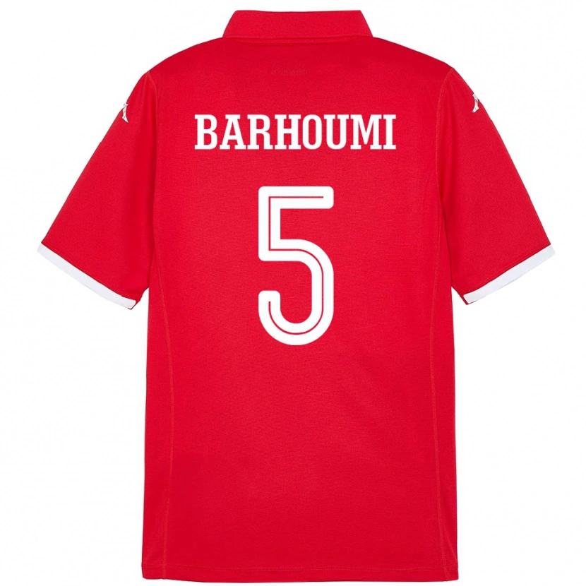 Danxen Kinder Tunesien Jasmina Barhoumi #5 Rot Heimtrikot Trikot 24-26 T-Shirt