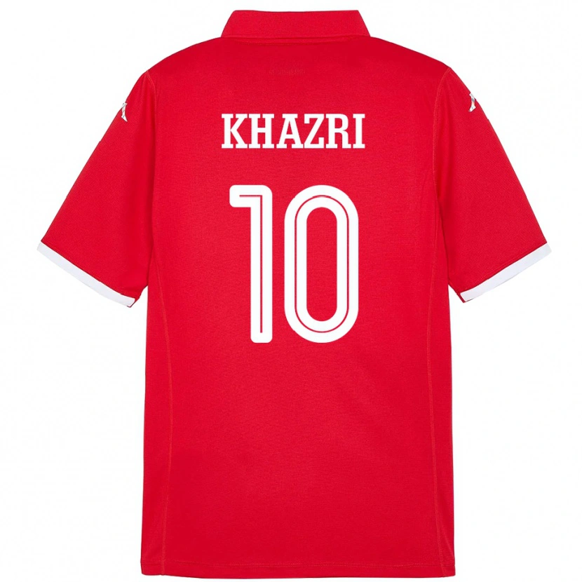 Danxen Kinder Tunesien Wahbi Khazri #10 Rot Heimtrikot Trikot 24-26 T-Shirt