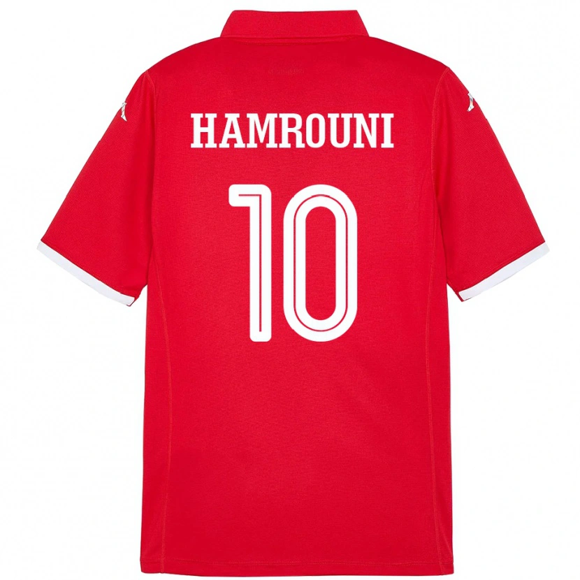 Danxen Kinder Tunesien Rayen Hamrouni #10 Rot Heimtrikot Trikot 24-26 T-Shirt