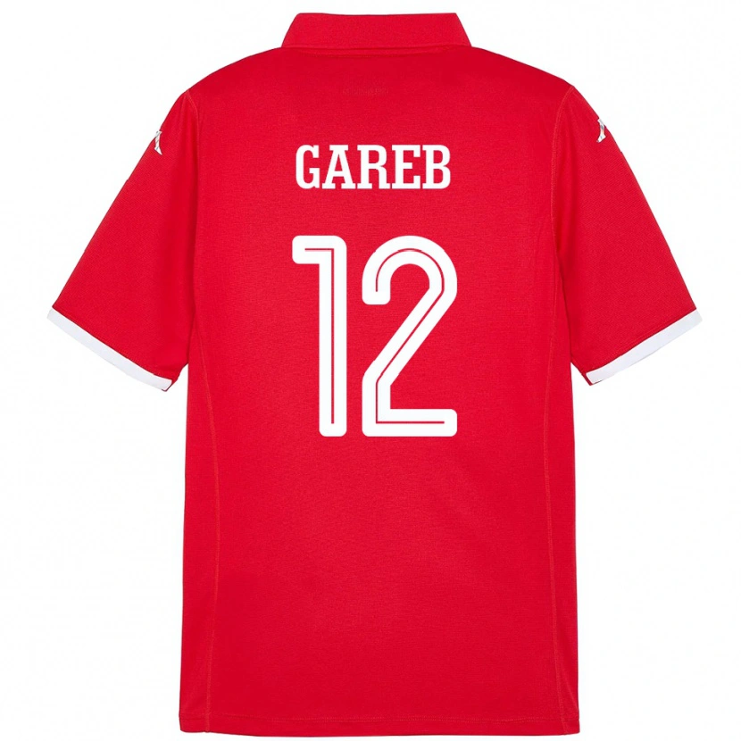 Danxen Kinder Tunesien Adem Gareb #12 Rot Heimtrikot Trikot 24-26 T-Shirt