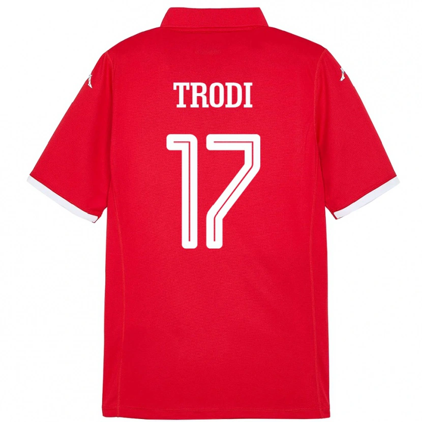 Danxen Kinder Tunesien Imen Trodi #17 Rot Heimtrikot Trikot 24-26 T-Shirt