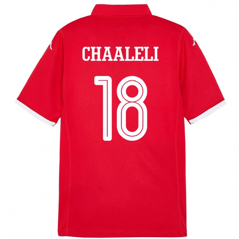 Danxen Kinder Tunesien Ghaliene Chaaleli #18 Rot Heimtrikot Trikot 24-26 T-Shirt