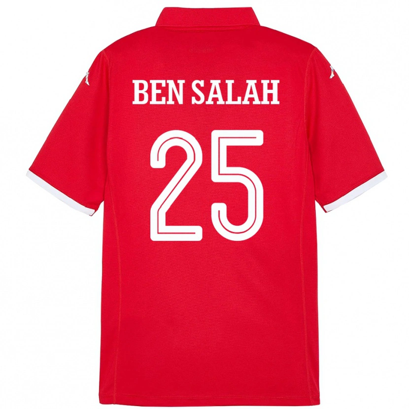 Danxen Kinder Tunesien Heni Ben Salah #25 Rot Heimtrikot Trikot 24-26 T-Shirt