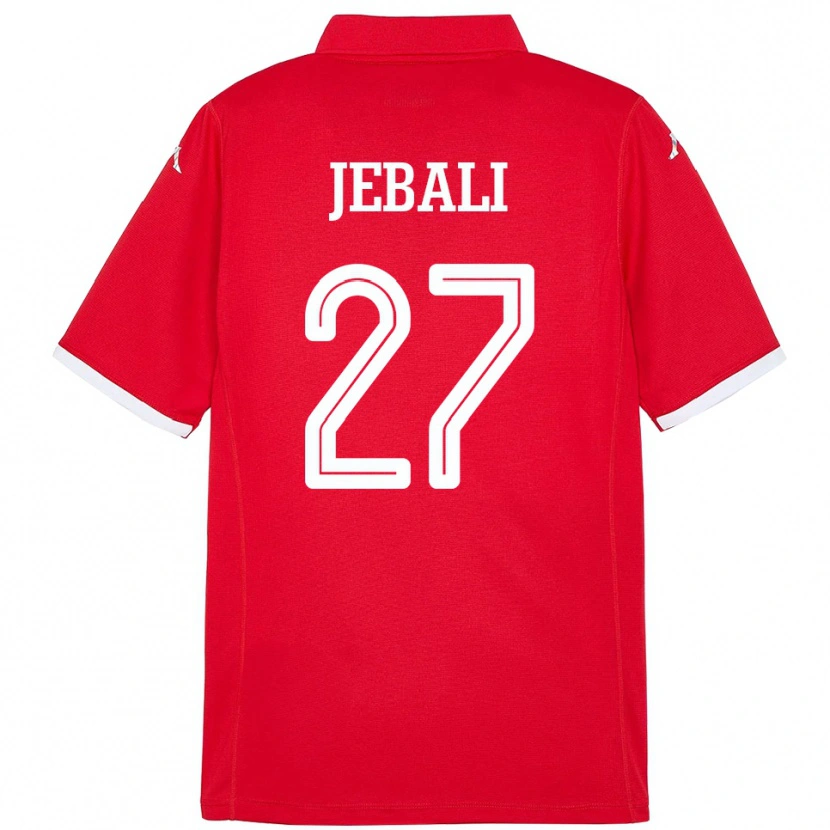 Danxen Kinder Tunesien Issam Jebali #27 Rot Heimtrikot Trikot 24-26 T-Shirt