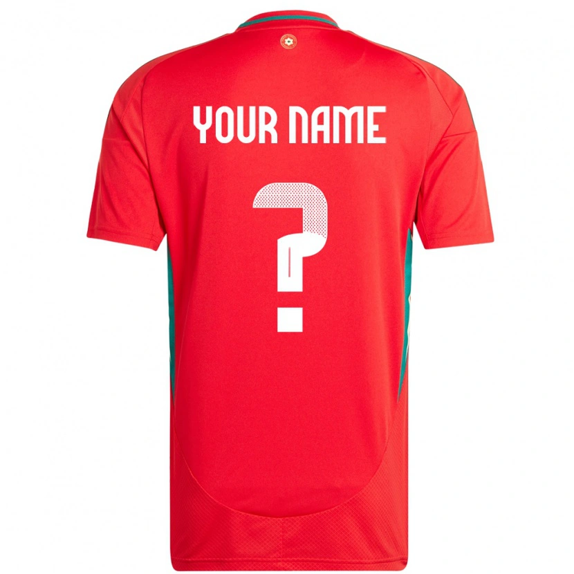 Danxen Kinder Wales Ihren Namen #0 Rot Heimtrikot Trikot 24-26 T-Shirt