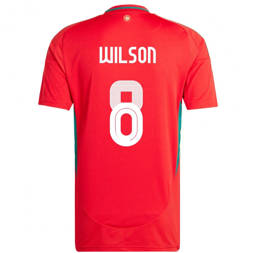 Danxen Kinder Wales Harry Wilson #8 Rot Heimtrikot Trikot 24-26 T-Shirt