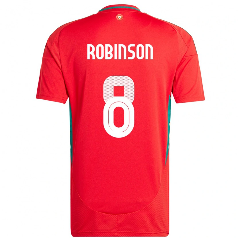 Danxen Kinder Wales Milo Robinson #8 Rot Heimtrikot Trikot 24-26 T-Shirt