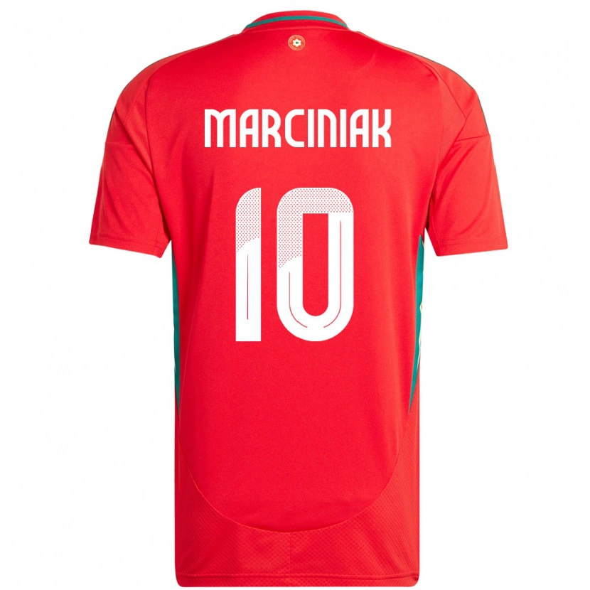 Danxen Kinder Wales Alex Marciniak #10 Rot Heimtrikot Trikot 24-26 T-Shirt