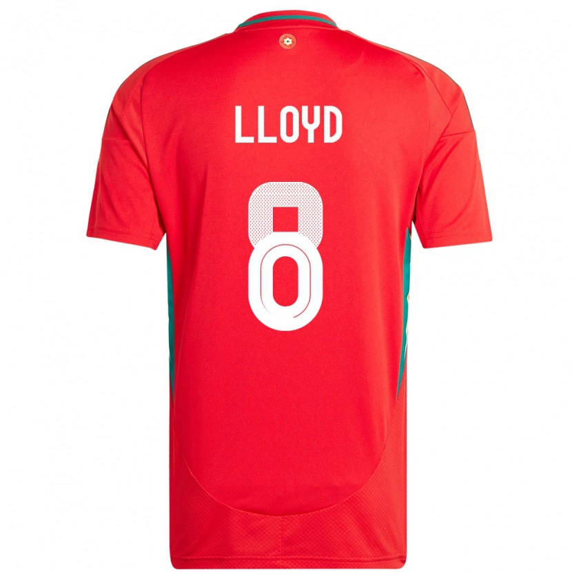 Danxen Kinder Wales Ben Lloyd #8 Rot Heimtrikot Trikot 24-26 T-Shirt