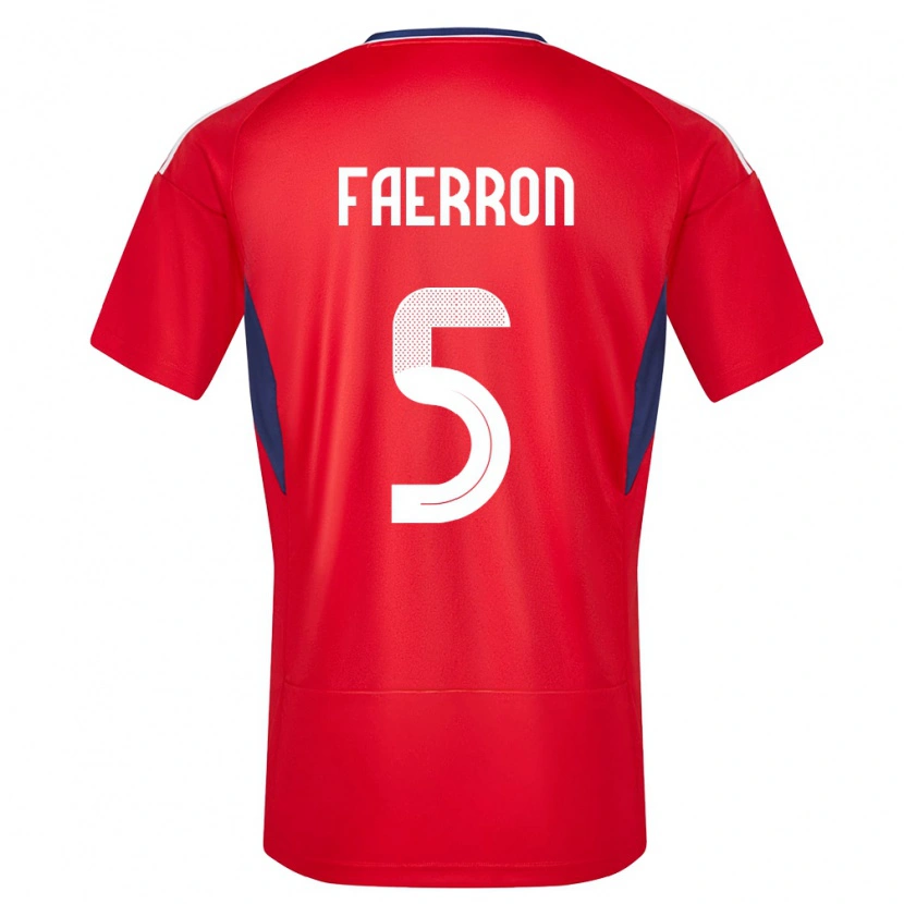 Danxen Kinder Costa Rica Fernán Faerron #5 Rot Heimtrikot Trikot 24-26 T-Shirt