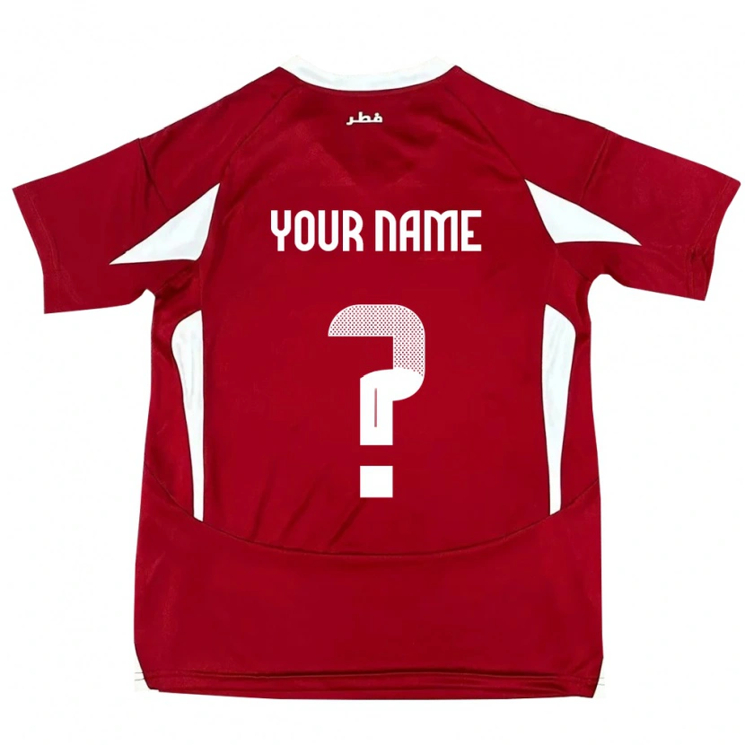 Danxen Kinder Katar Ihren Namen #0 Rot Heimtrikot Trikot 24-26 T-Shirt
