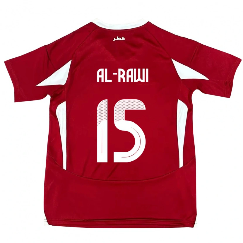 Danxen Kinder Katar Bassam Al-Rawi #15 Rot Heimtrikot Trikot 24-26 T-Shirt