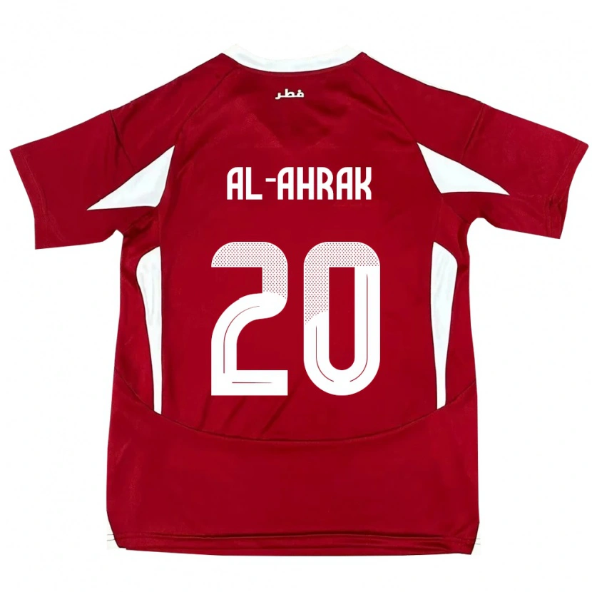 Danxen Kinder Katar Abdullah Al-Ahrak #20 Rot Heimtrikot Trikot 24-26 T-Shirt