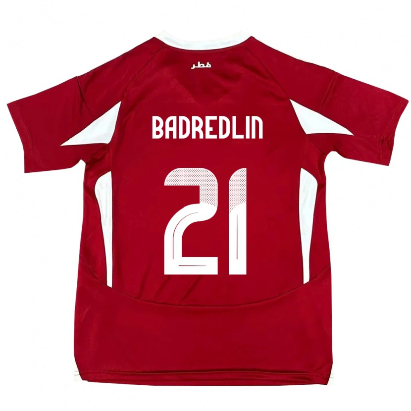 Danxen Kinder Katar Marwan Badredlin #21 Rot Heimtrikot Trikot 24-26 T-Shirt