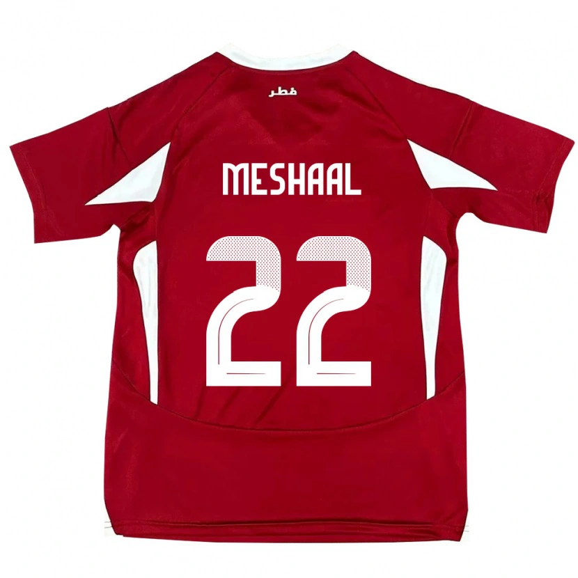 Danxen Kinder Katar Meshaal Barsham #22 Rot Heimtrikot Trikot 24-26 T-Shirt
