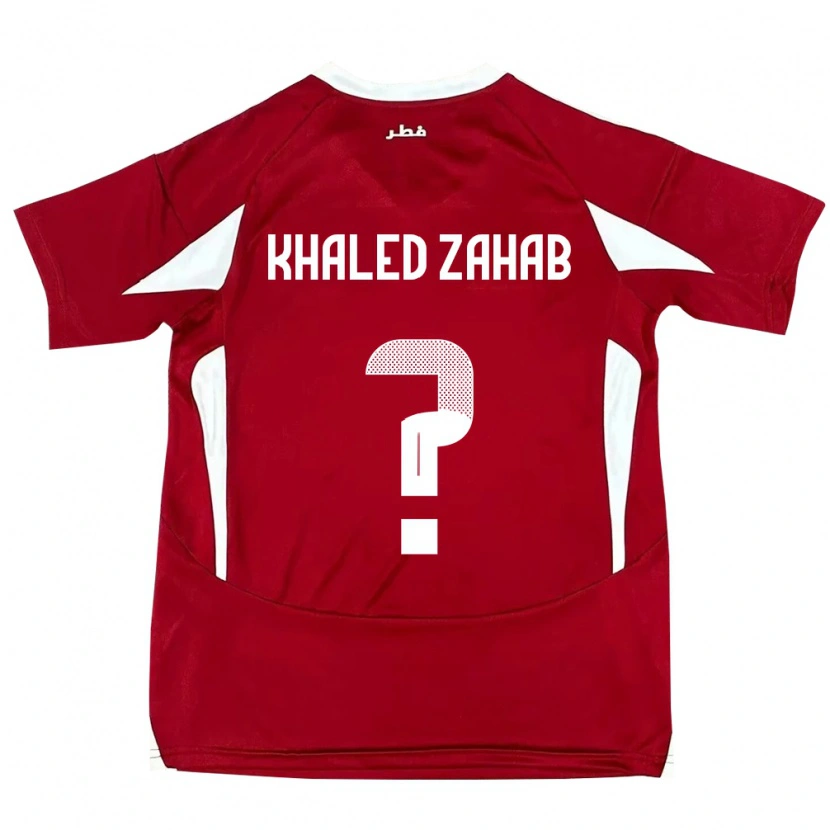 Danxen Kinder Katar Abdelrahman Khaled Zahab #0 Rot Heimtrikot Trikot 24-26 T-Shirt