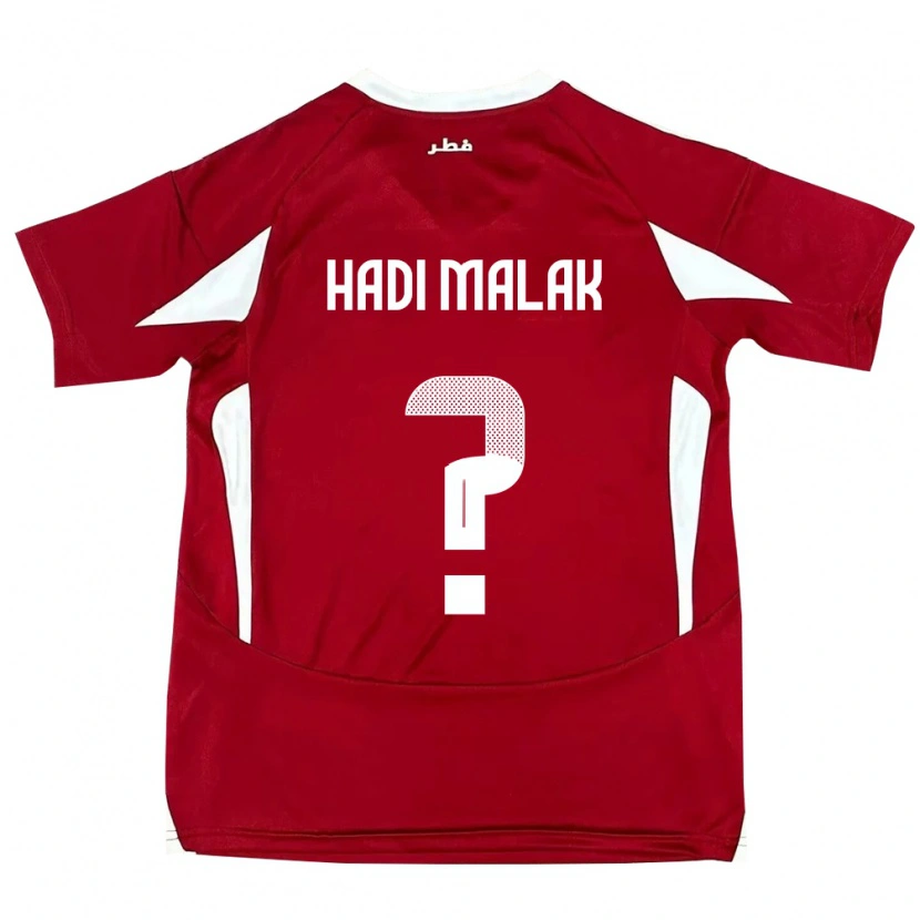 Danxen Kinder Katar Karam Hadi Malak #0 Rot Heimtrikot Trikot 24-26 T-Shirt