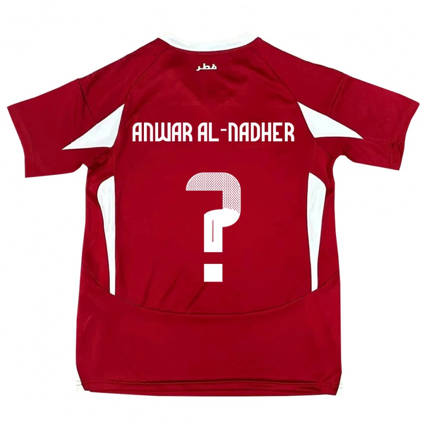 Danxen Kinder Katar Salman Anwar Al-Nadher #0 Rot Heimtrikot Trikot 24-26 T-Shirt