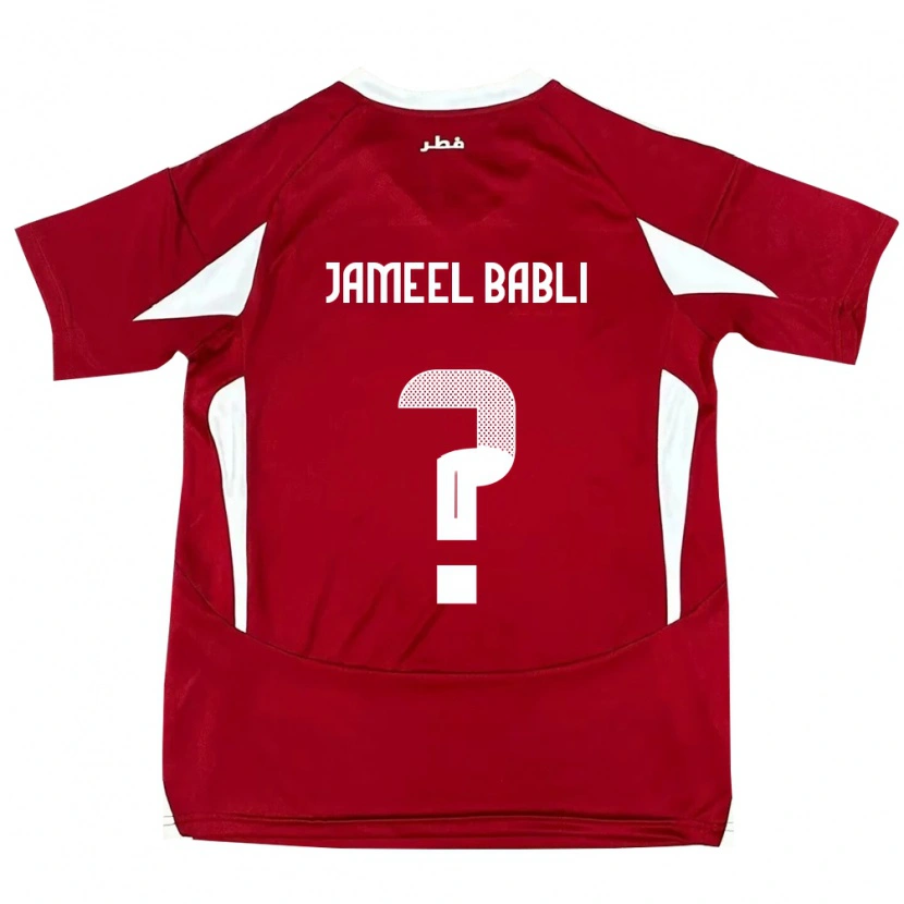 Danxen Kinder Katar Mohannad Jameel Babli #0 Rot Heimtrikot Trikot 24-26 T-Shirt