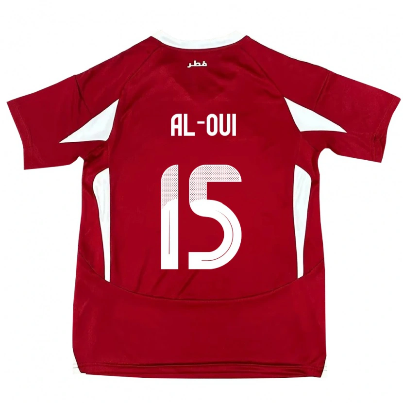 Danxen Kinder Katar Ayoub Al-Oui #15 Rot Heimtrikot Trikot 24-26 T-Shirt