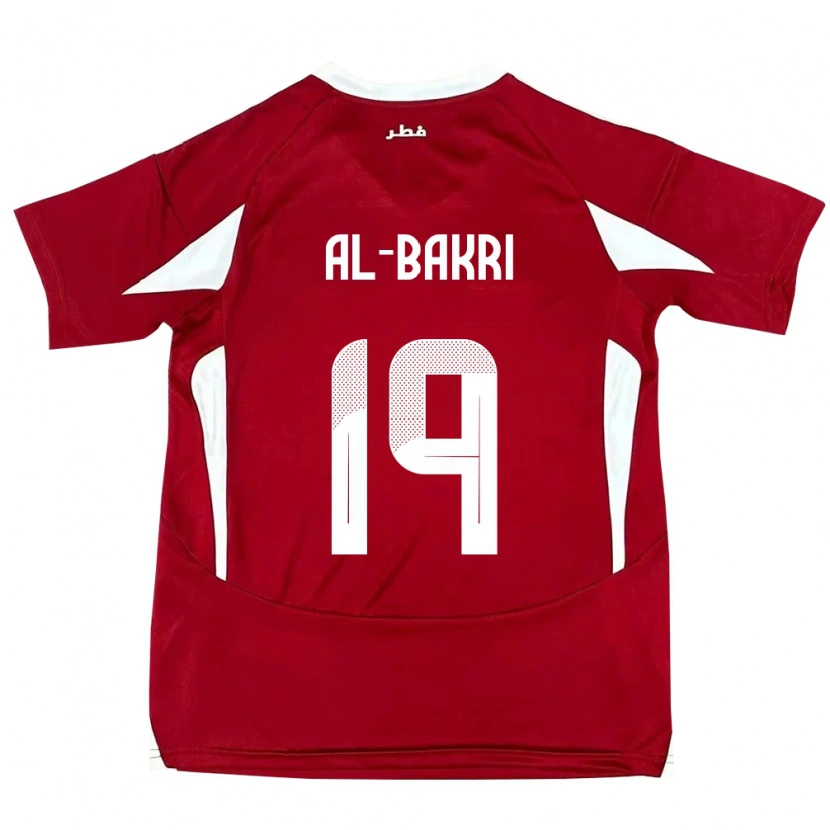 Danxen Kinder Katar Abdulaziz Al-Bakri #19 Rot Heimtrikot Trikot 24-26 T-Shirt