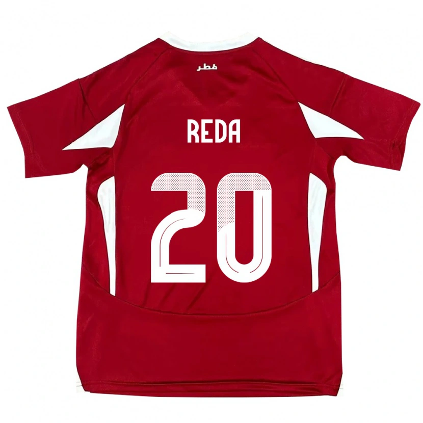 Danxen Kinder Katar Salem Reda #20 Rot Heimtrikot Trikot 24-26 T-Shirt