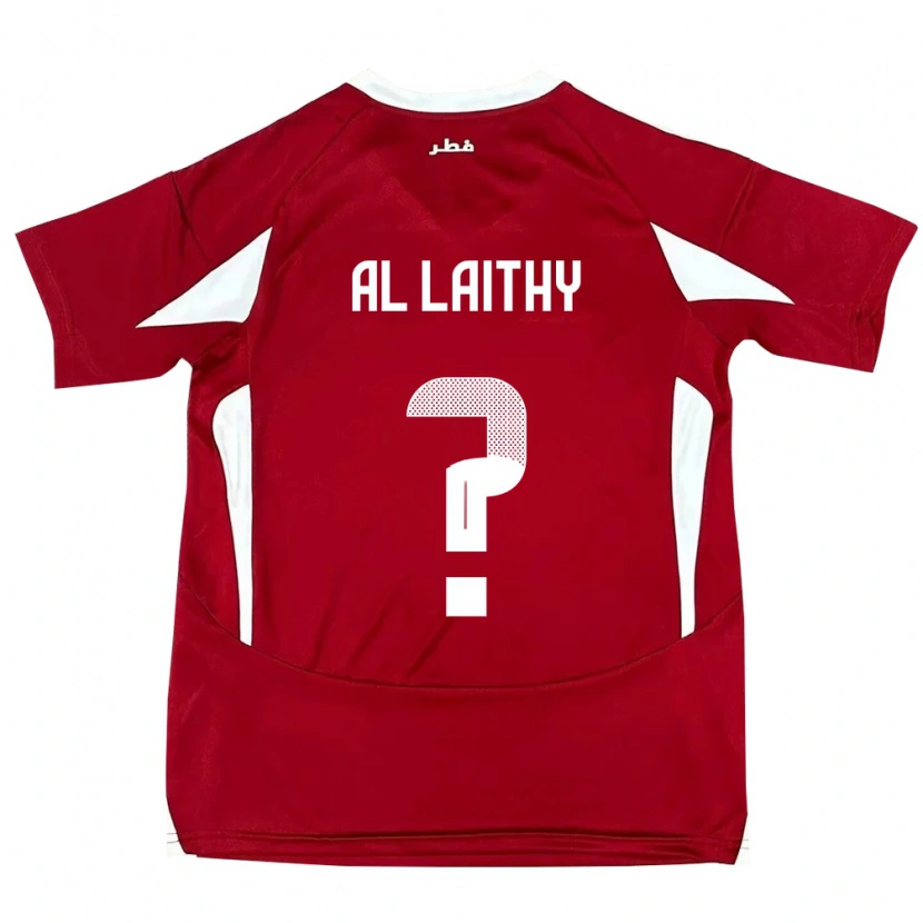 Danxen Kinder Katar Bahaa Al Laithy #0 Rot Heimtrikot Trikot 24-26 T-Shirt