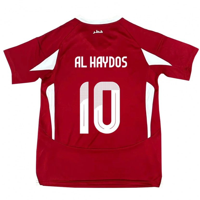 Danxen Kinder Katar Hasan Al Haydos #10 Rot Heimtrikot Trikot 24-26 T-Shirt