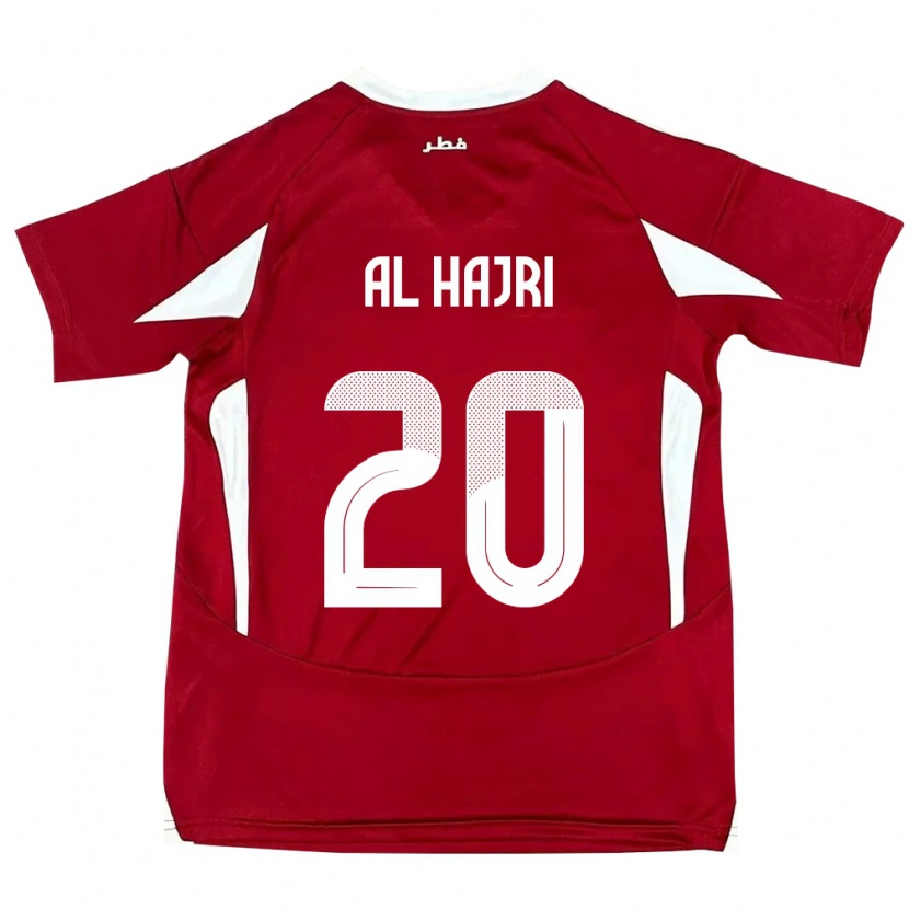 Danxen Kinder Katar Salem Al Hajri #20 Rot Heimtrikot Trikot 24-26 T-Shirt