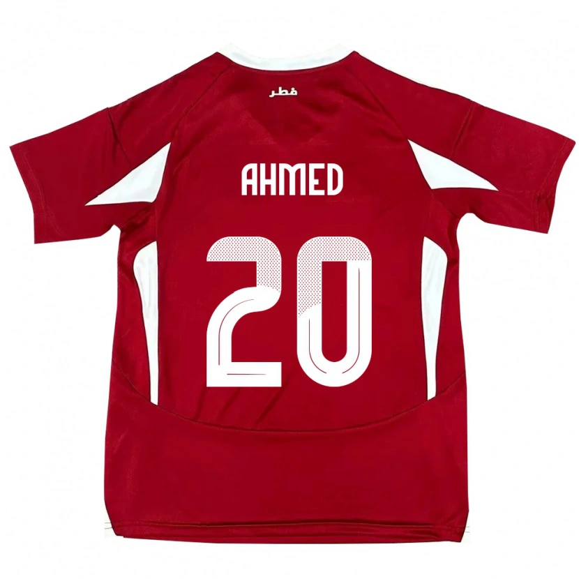 Danxen Kinder Katar Ahmed Fadel Hasaba #20 Rot Heimtrikot Trikot 24-26 T-Shirt