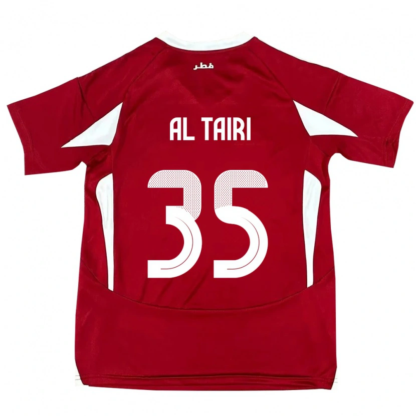 Danxen Kinder Katar Osamah Al Tairi #35 Rot Heimtrikot Trikot 24-26 T-Shirt
