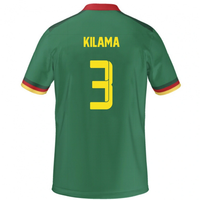 Danxen Kinder Kamerun Guy-Marcelin Kilama #3 Grün Heimtrikot Trikot 24-26 T-Shirt
