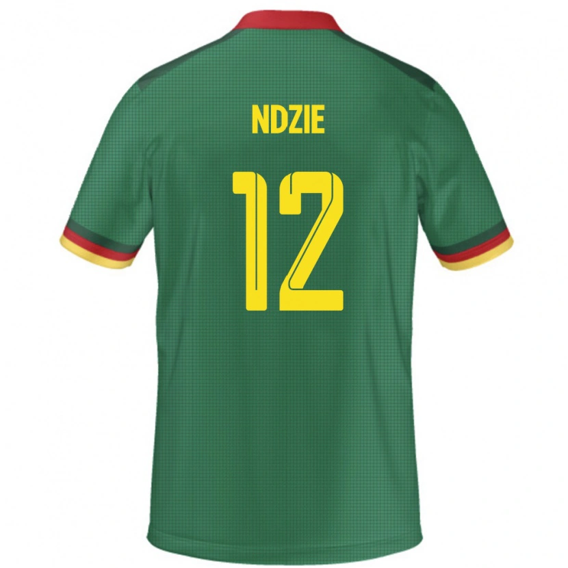 Danxen Kinder Kamerun Martin Ndzie #12 Grün Heimtrikot Trikot 24-26 T-Shirt