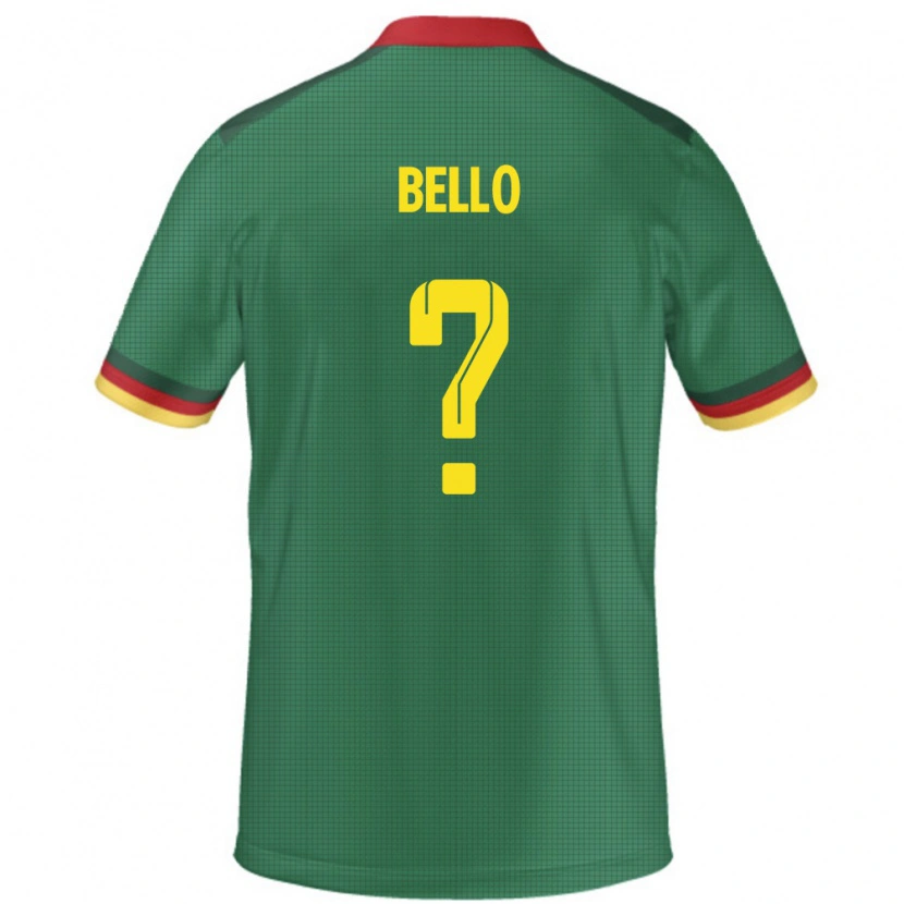 Danxen Kinder Kamerun Karim Bello #0 Grün Heimtrikot Trikot 24-26 T-Shirt