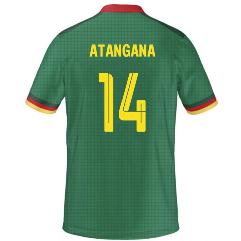 Danxen Kinder Kamerun Joseph Atangana #14 Grün Heimtrikot Trikot 24-26 T-Shirt