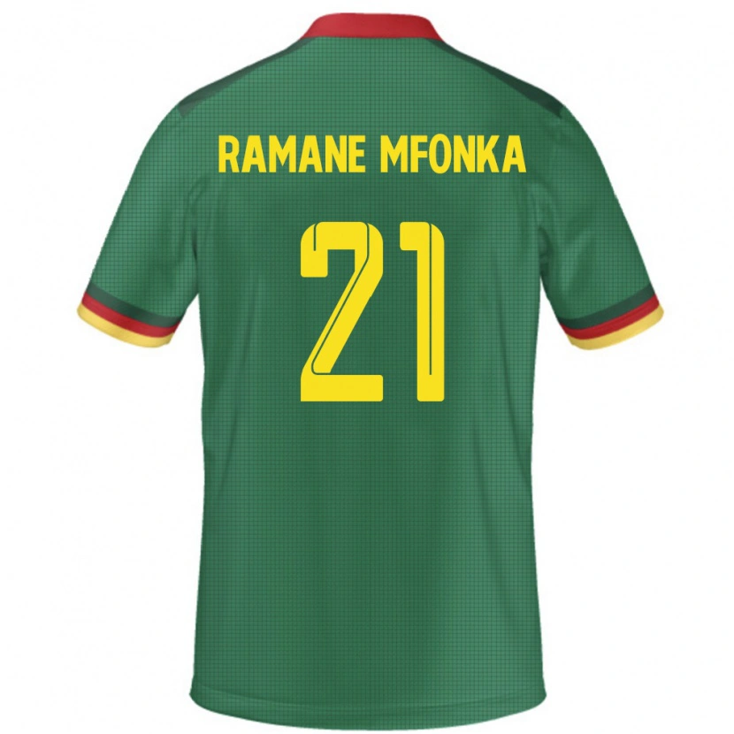 Danxen Kinder Kamerun Abdel Ramane Mfonka #21 Grün Heimtrikot Trikot 24-26 T-Shirt