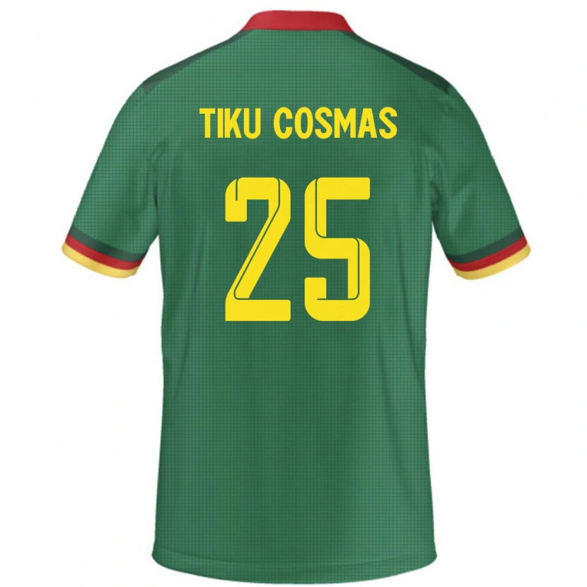 Danxen Kinder Kamerun Ayuck Tiku Cosmas #25 Grün Heimtrikot Trikot 24-26 T-Shirt